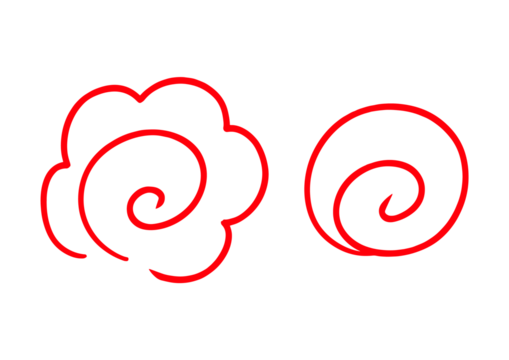 手書きの赤花丸セット2