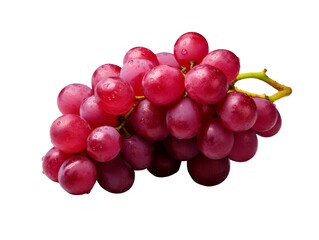 Fototapeta premium A juicy bunch of purple grapes with water droplets, showcasing freshness and natural taste.