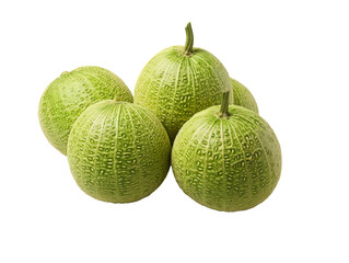 A pile of fresh horned melons with a prominent green texture, perfect for an exotic food display.