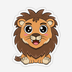  cartoonish and funny stickers , stickers for kids , sticker for advertisment , lion stickers .