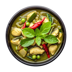 Thai food chicken green curry