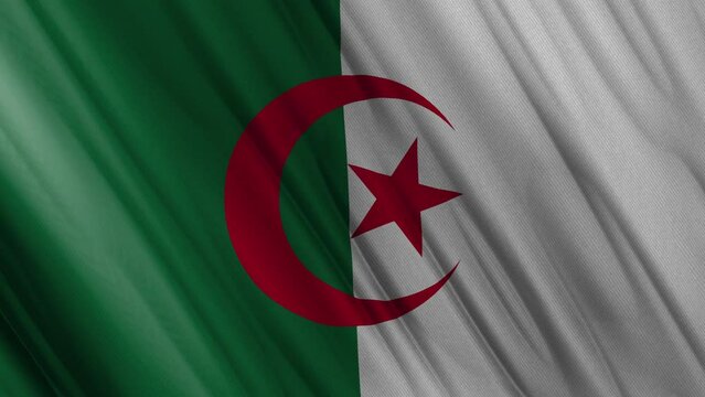 Algeria Waving Flag. National 3d Algeria Flag Waving. Algeria Flag 4k Resolution Background. Algeria Flag Closeup