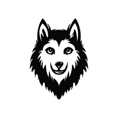 Wolf art design template 