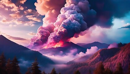 自然災害　山火事　乾燥した気候　イラスト