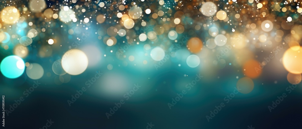 Poster abstract background with lights and bokeh. generative ai.