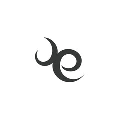 Alphabet letters Initials Monogram logo EX XE