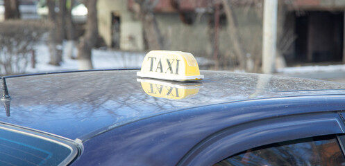 Taxi in the city. Transport