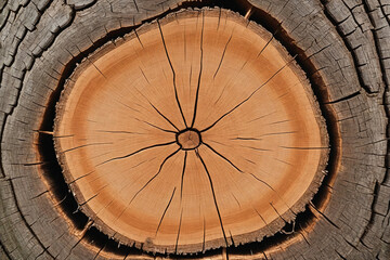 Section of a cut trunk