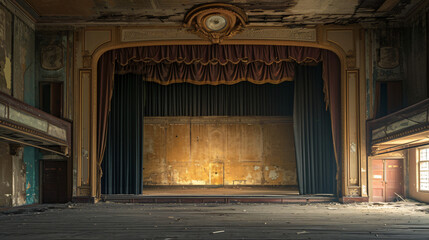 Abandoned Theater Stage.