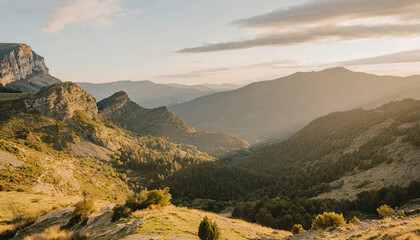 Mountainous nature landscape