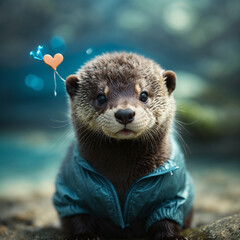 a cute otter 