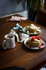 Breakfast fruity pancakes