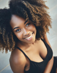 Portrait of beautiful smiling and confident African American woman