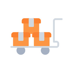 trolly box icon or logo illustration style. Icons ecommerce.
