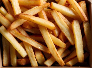 French fries, a classic and beloved comfort food. These golden and crispy potato sticks, generative ai
