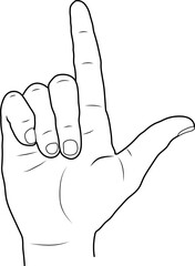 L letters ASL  Sign letters Language Alphabet SVG Alphabet for the deaf and dumb
