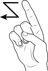Z letters ASL Sign letters Language Alphabet SVG Alphabet for the deaf and dumb