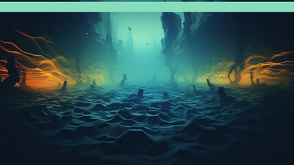 Flyer or banner design for futurist scene, sale and promotion campaign.