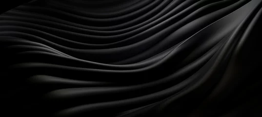 Poster Im Rahmen Abstract black and white wavy background texture pattern for creative design projects © Ilja