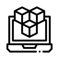 cubes line icon