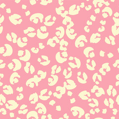 Leopard spots seamless pattern fashion design in vector. Trendy colors. Background, print, illustration