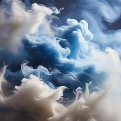 mixed white and blue smoke background