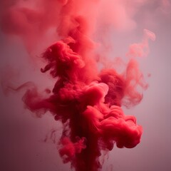 red smoke on white background