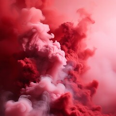 mixed white and red smoke clouds effect