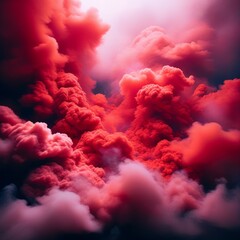 red smoke clouds effect
