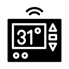 humidity sensor glyph icon