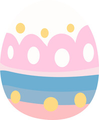 easter bunny cute elements flat style illustration