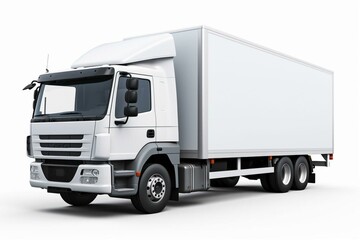 White background truck. Format: PNG with transparency. Generative AI