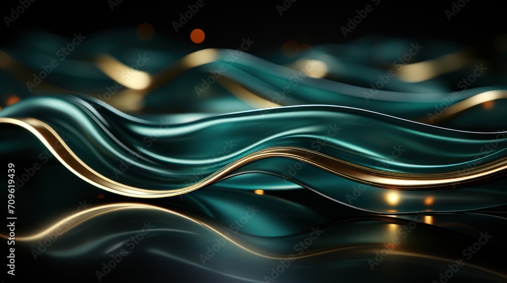 Poster a black background with gold lines and a black background with gold lines and a black background wit