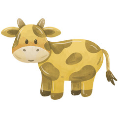 Cow Watercolor Illustration