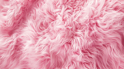 detail of abstract texture background with sweet pink fur, background of artificial fuzzy fur in pink color, beautiful close up of light pink fake fur background for decoration - obrazy, fototapety, plakaty