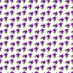 Free vector colorful flat small flowers pattern.