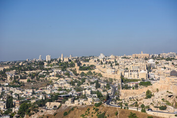 Fototapeta na wymiar Old Jerusalem, The Holy Land, Mount of Olives