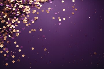  a purple background with gold confetti 