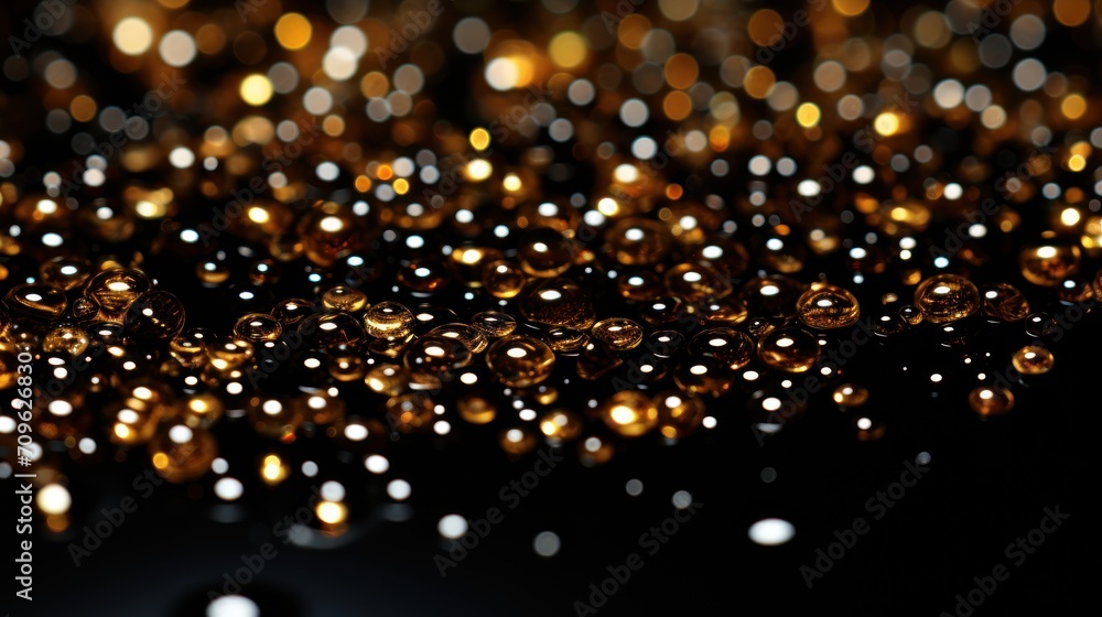 Aufkleber a black and gold background with lots of small white and gold dots on the bottom of the image and a 