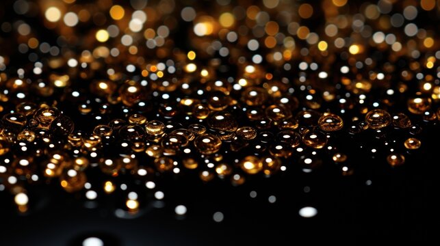  a black and gold background with lots of small white and gold dots on the bottom of the image and a black background with lots of small white dots on the top of the bottom.