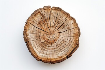A piece of wood that has been cut in half. Can be used as a background or texture in various design projects