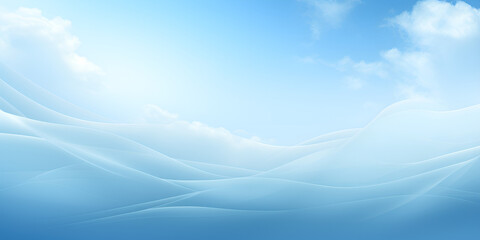 Abstract blue background with waves and curves