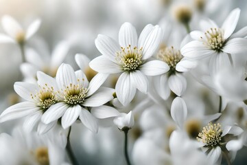 Naklejka na ściany i meble Close up of white flowers