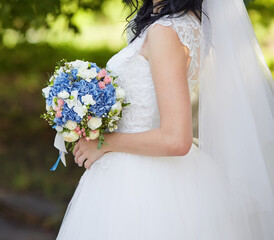 bride's bouquet, showcasing the beauty of wedding flowers.
