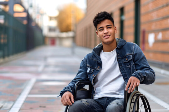 Resilient And Empowered Young Man, Defying Stereotypes From A Wheelchair