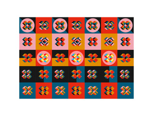 Cube geometric pattern.