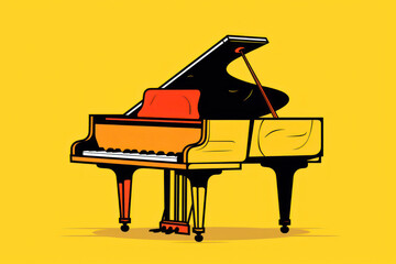  a drawing of a piano with the words piano fad written on the side of the piano and the words piano fad on the side of the piano.