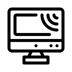 screen mirroring line icon