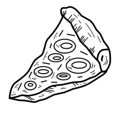 Slice Pizza Outline 