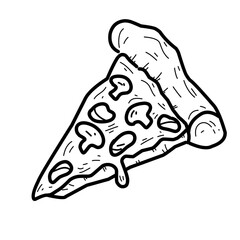 Slice Pizza Outline 
